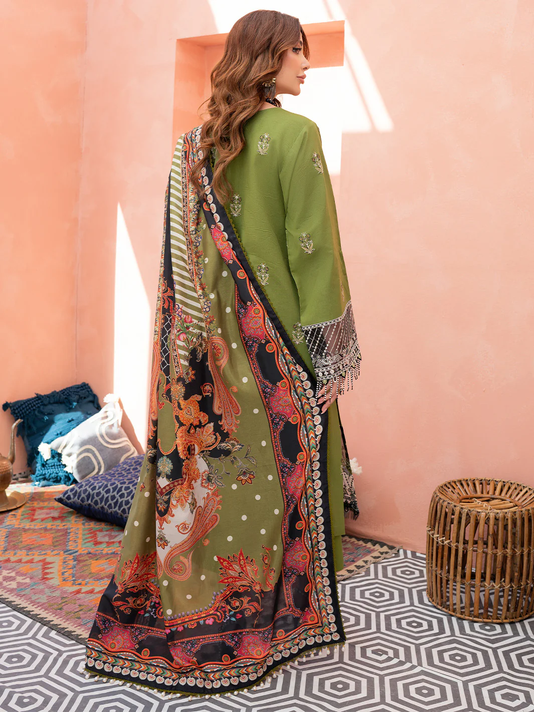 903-A | Three Piece Unstitched - Image 3