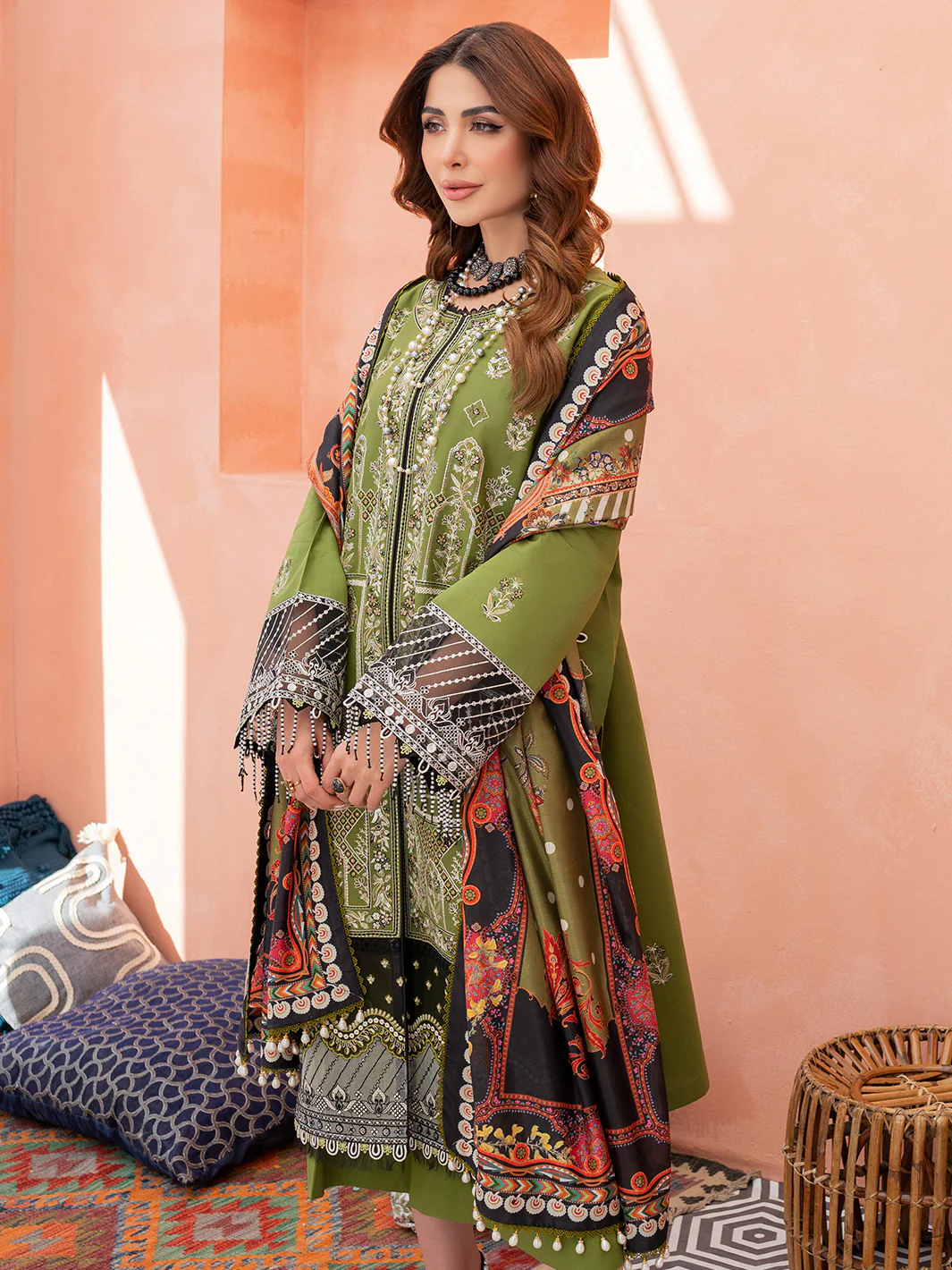 903-A | Three Piece Unstitched - Image 4
